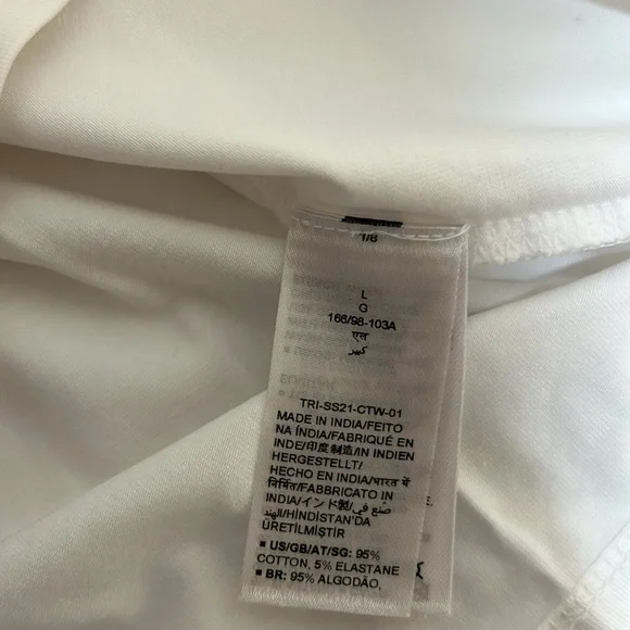 THE DROP WOMEN ASTRIC TWIST FRONT SHIRT WHITE NEW Sz LARGE - Picture 8 of 11